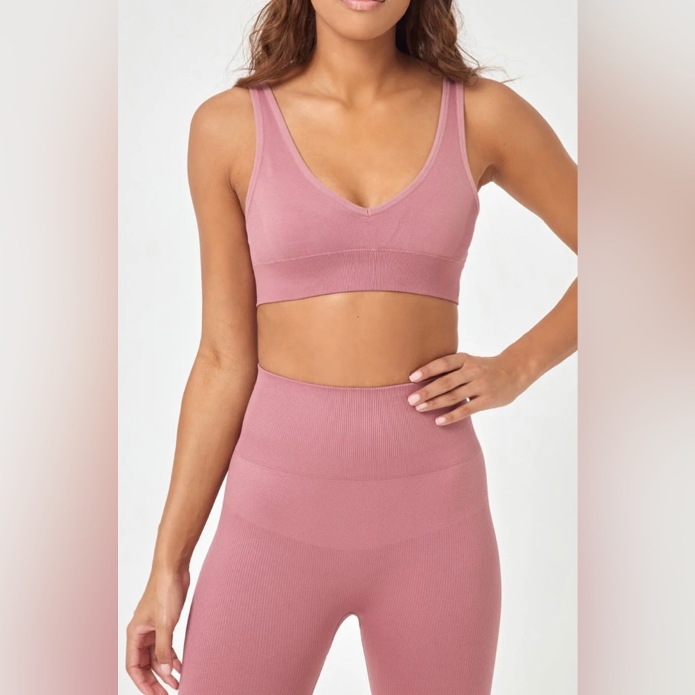 L*space active leggings. Subtle Dusty Rose colored, not red or bright pink. NWT